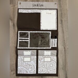 Thirty-One Live & Love Wall Organizer - Brown and White